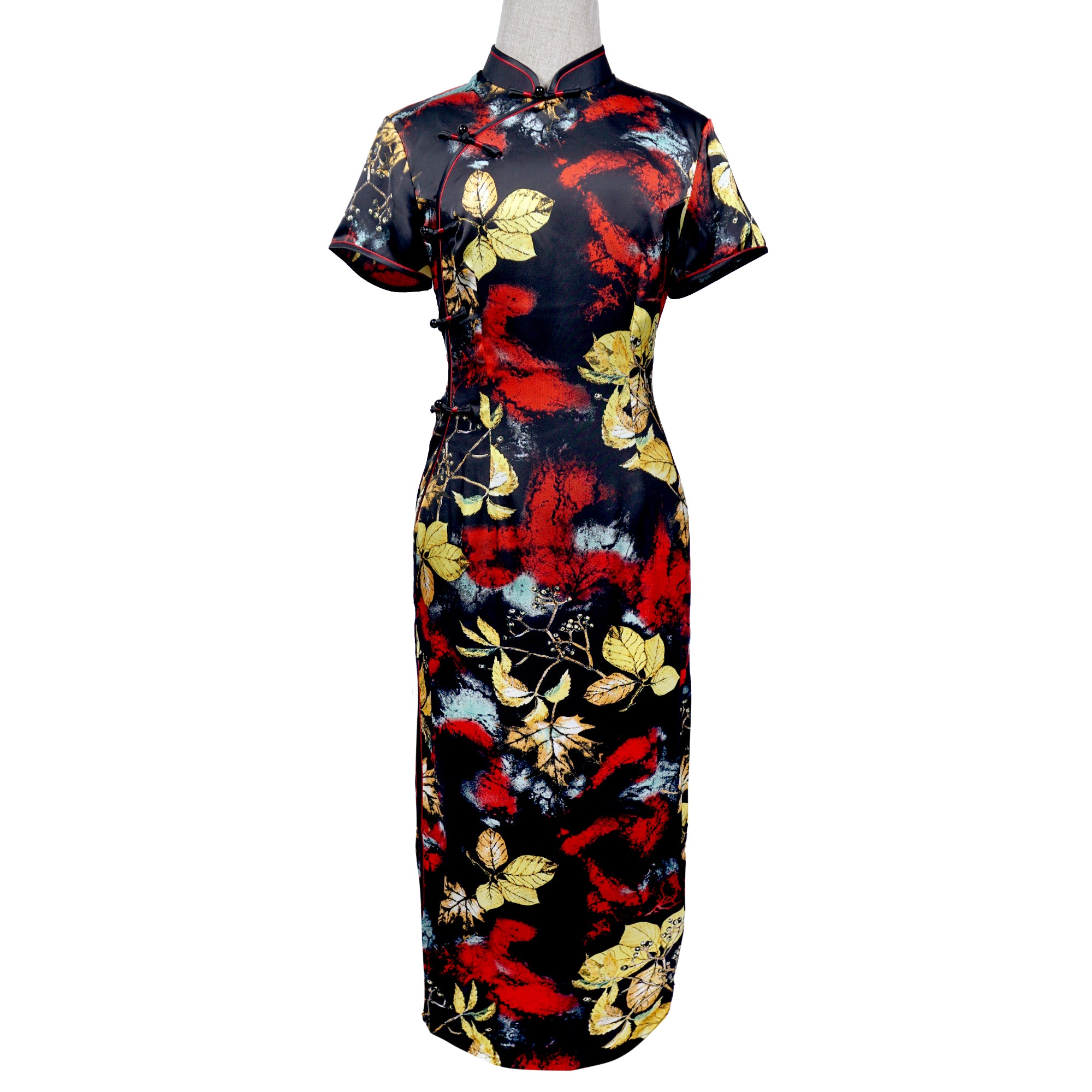 Short Sleeve Cheongsam - Autumn Dream