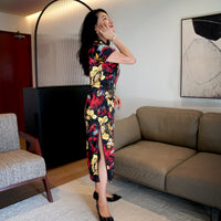 Short Sleeve Cheongsam - Autumn Dream
