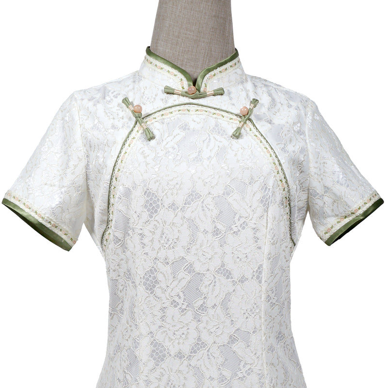 Short Sleeve Cheongsam - Snow Flow
