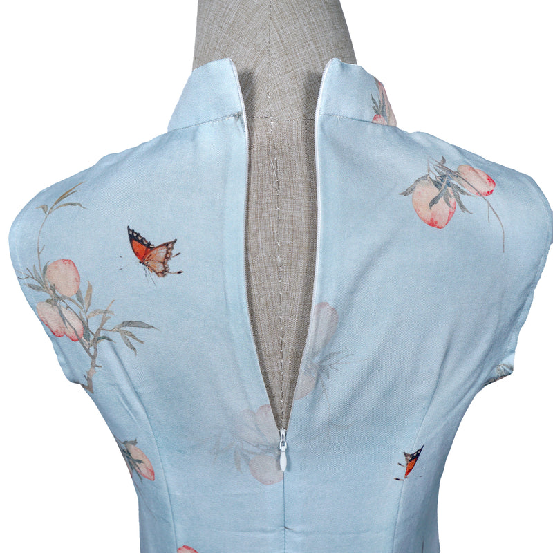 Modified Sleeveless Cheongsam - Peachy