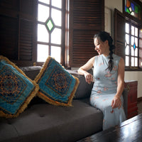 Modified Sleeveless Cheongsam - Peachy