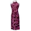 Halter Neck Cheongsam - Raspberry