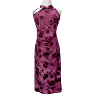 Halter Neck Cheongsam - Raspberry