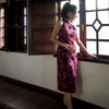 Halter Neck Cheongsam - Raspberry