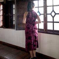 Halter Neck Cheongsam - Raspberry
