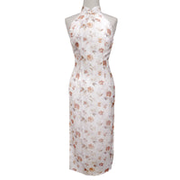 Halter Neck Cheongsam - Cinnamon
