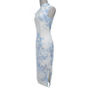 Modified Sleeveless Cheongsam - Cornflower