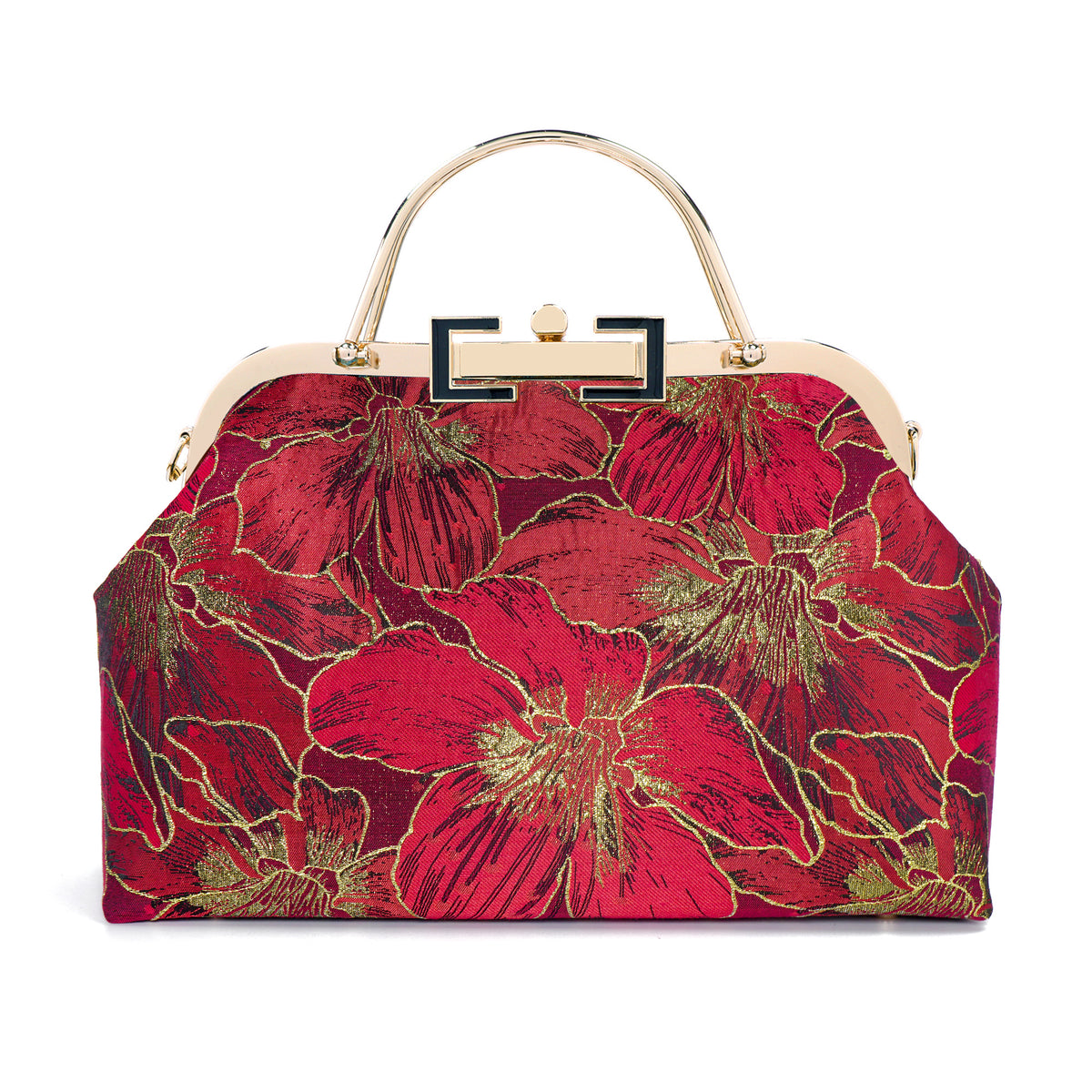 Clasp Shoulder Bag - Gold Lily(RD)