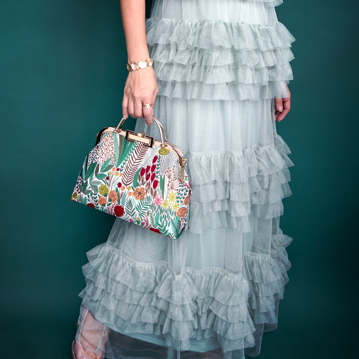 Clasp Shoulder Bag - Jungle(BG)