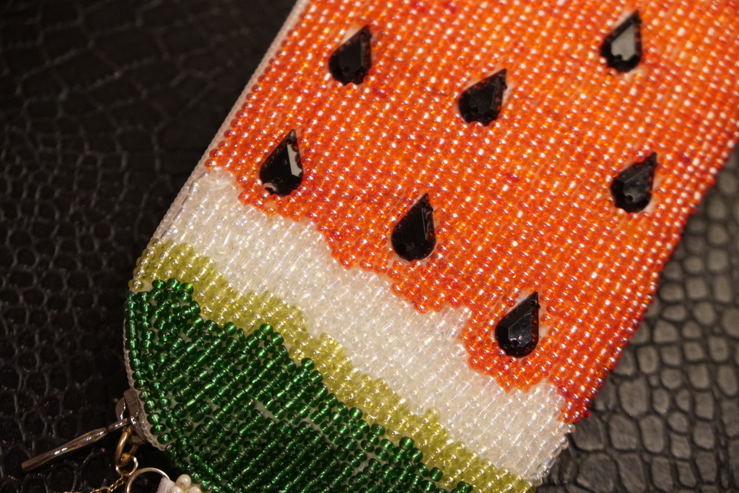 Beaded Coin Purse - Watermelon Popsicle