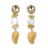 Gold Durian Drop Earrings
