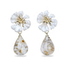 Resin Daisy Teardrop Earrings