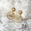 Disc Drop Earring In Gold