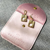 Gold Hammered Tapered Drop Earrings