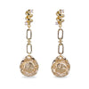 Gold Plated Coin Drop Earrings