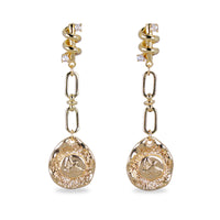 Gold Plated Coin Drop Earrings
