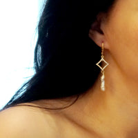 Long Baroque Pearl Drop Earrings