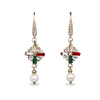 Gold Plated Cross Dangle Earrings
