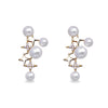 Gold Diamante Star Cluster Stud Earrings