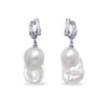 Oversized White Baroque Pearl Drop Earrings