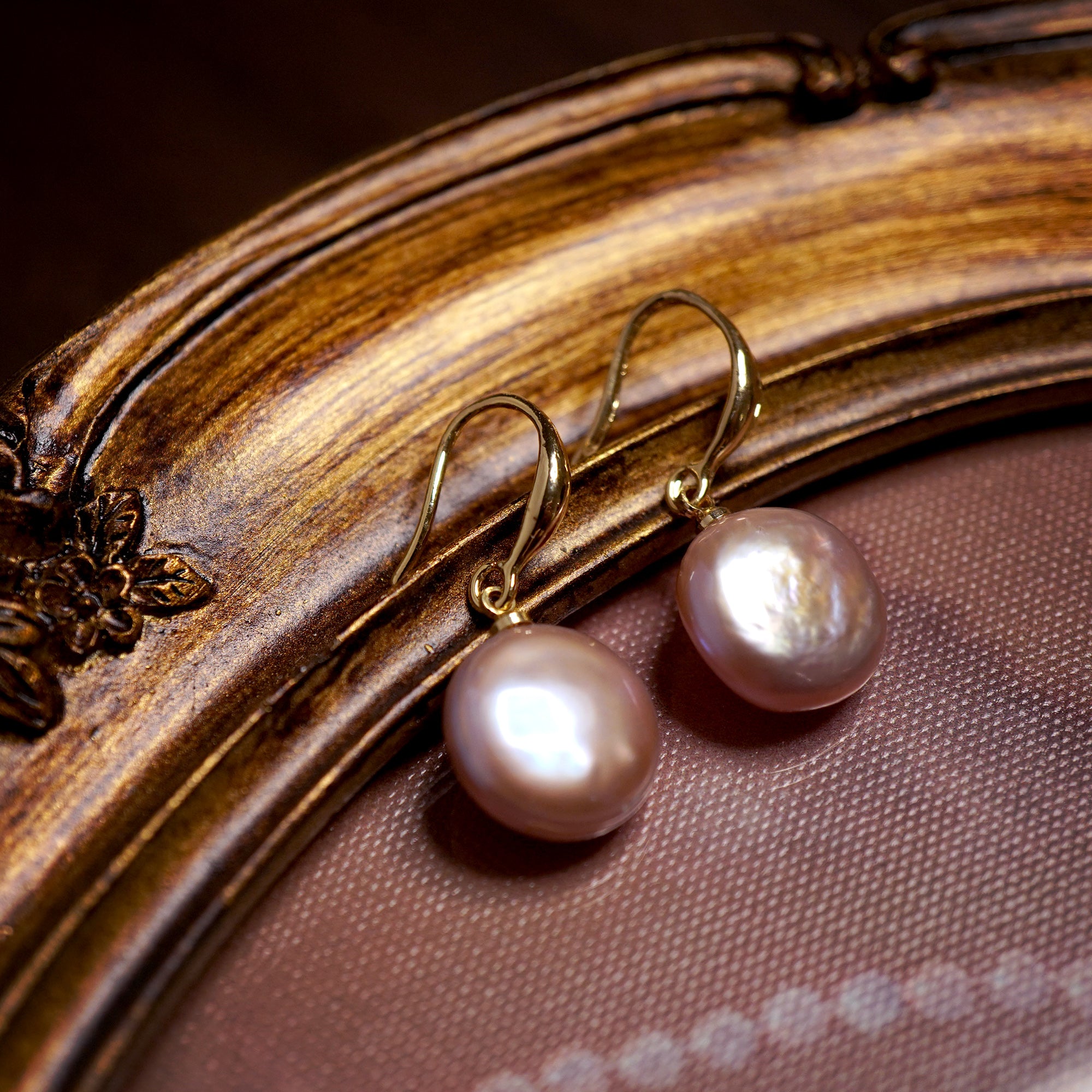 Moonlit Pearl Dangle Earrings(PR)