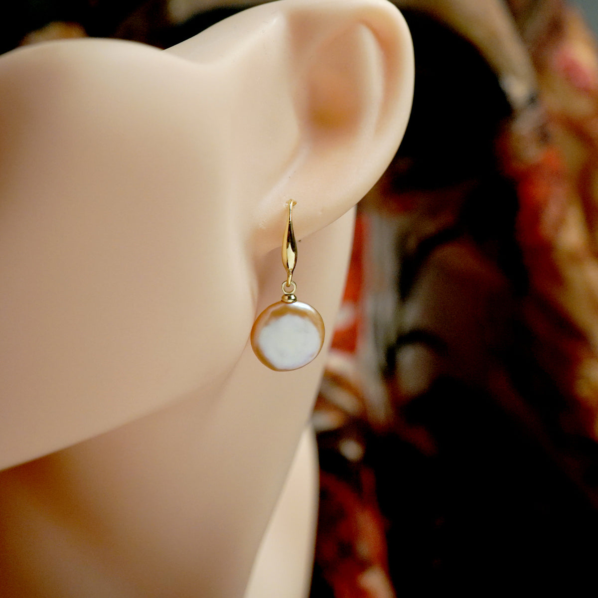 Moonlit Pearl Dangle Earrings(OG)