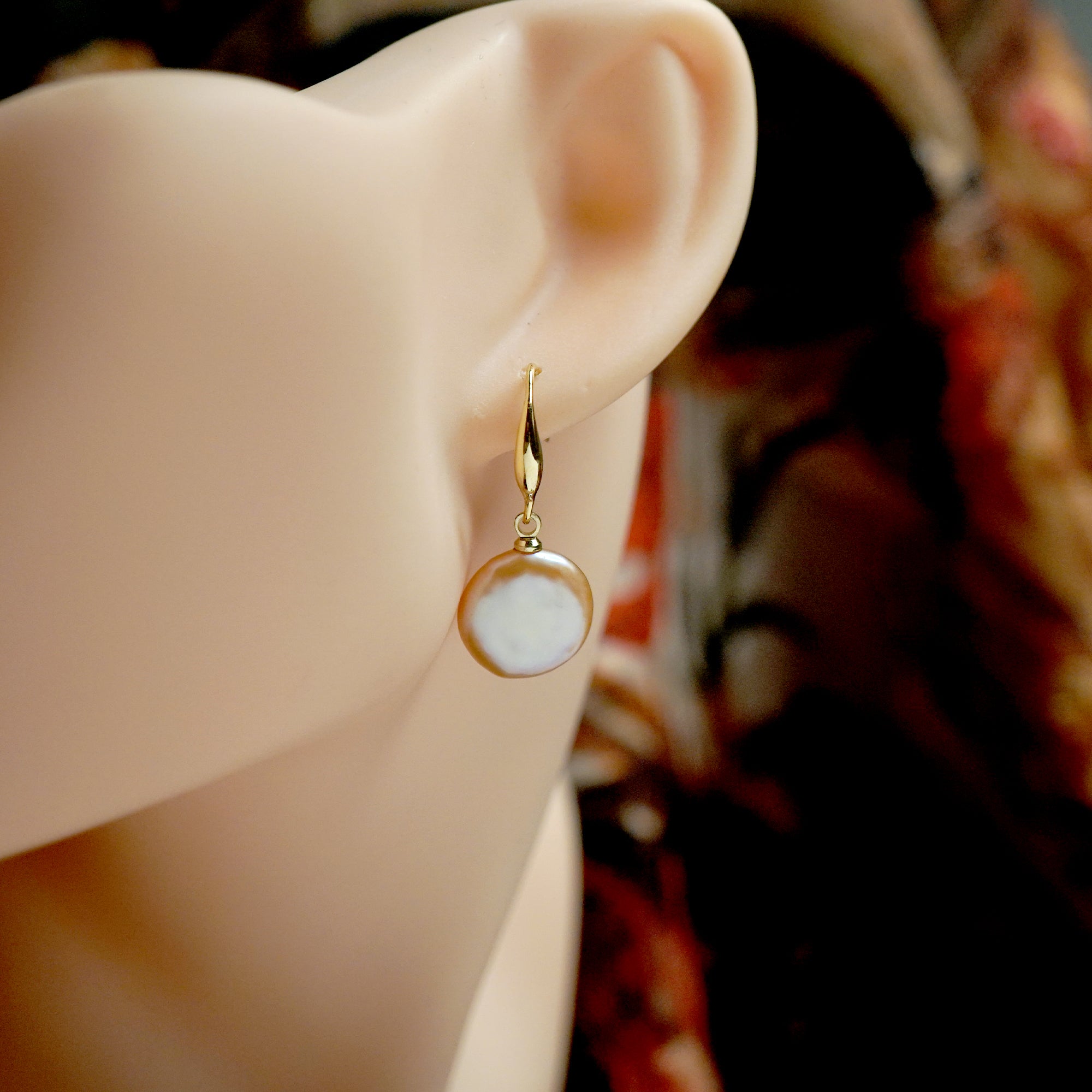Moonlit Pearl Dangle Earrings(OG)
