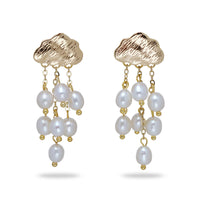 Pearl Blossom Rain Drop Earrings