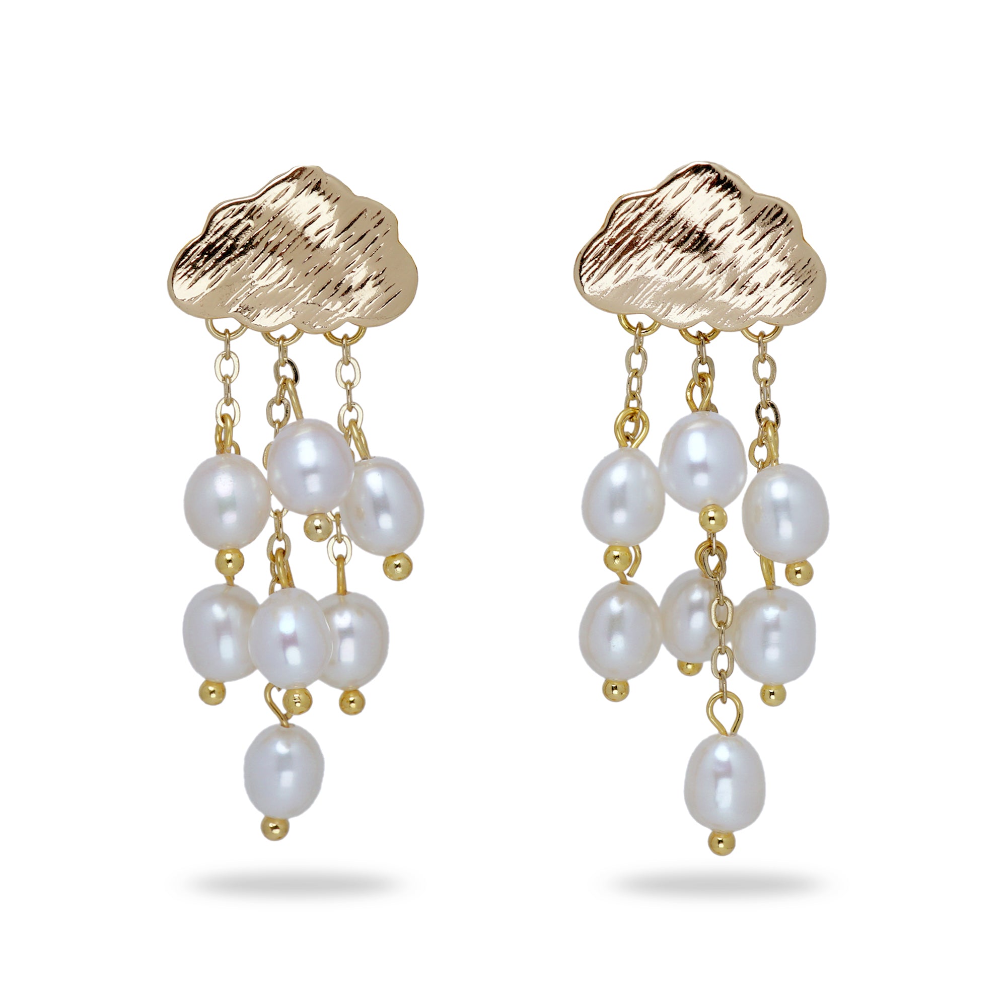 Pearl Blossom Rain Drop Earrings