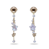 Moonbeam Star Drop Earrings
