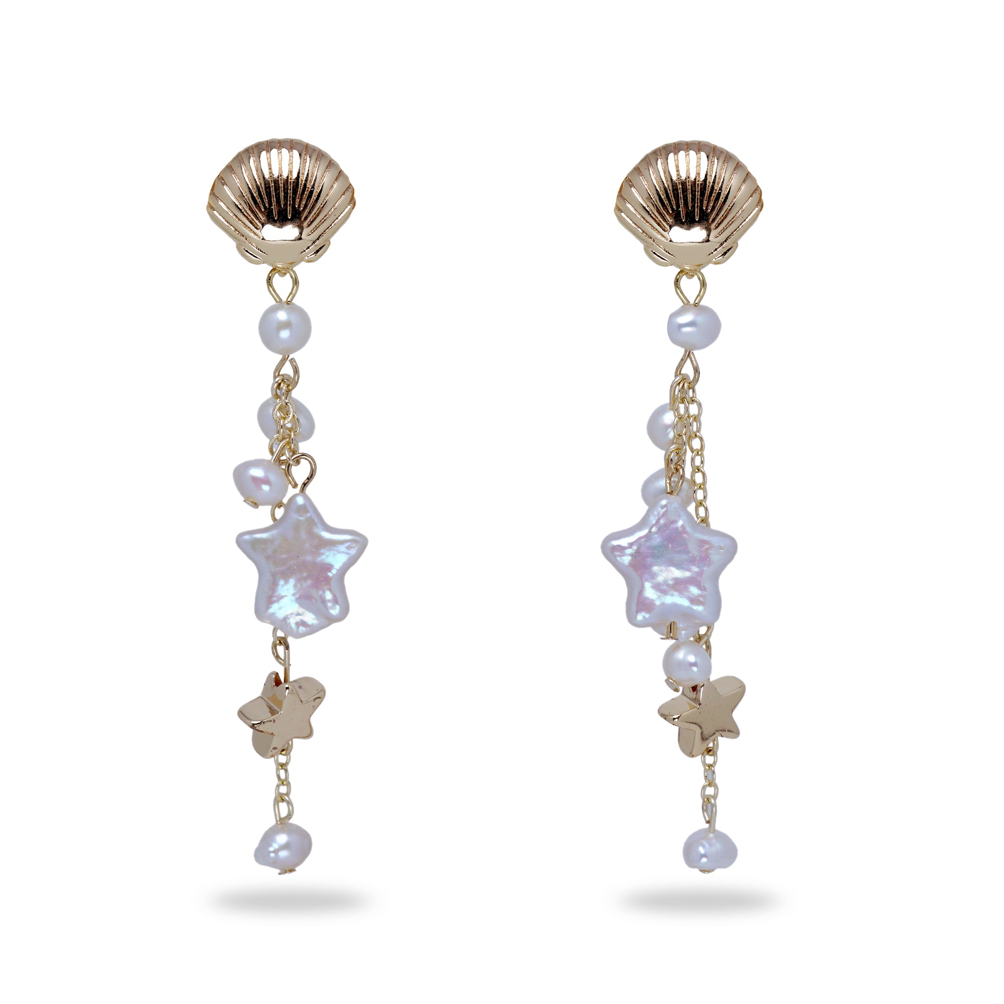 Moonbeam Star Drop Earrings