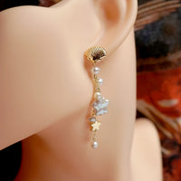 Moonbeam Star Drop Earrings