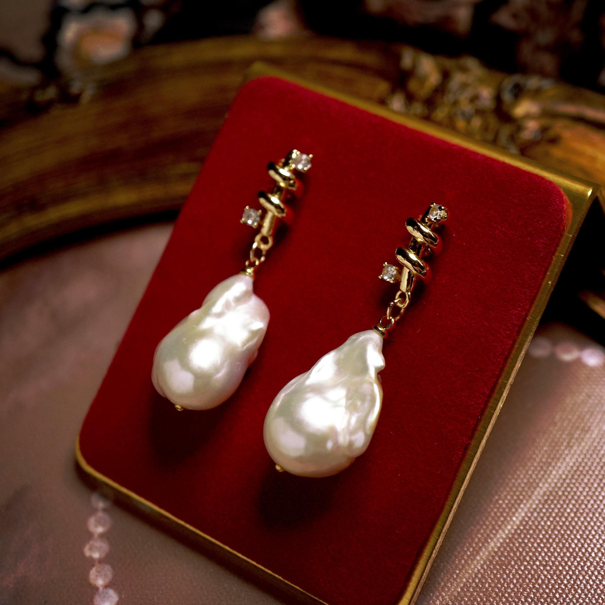 Moonfall Baroque Drop Earrings