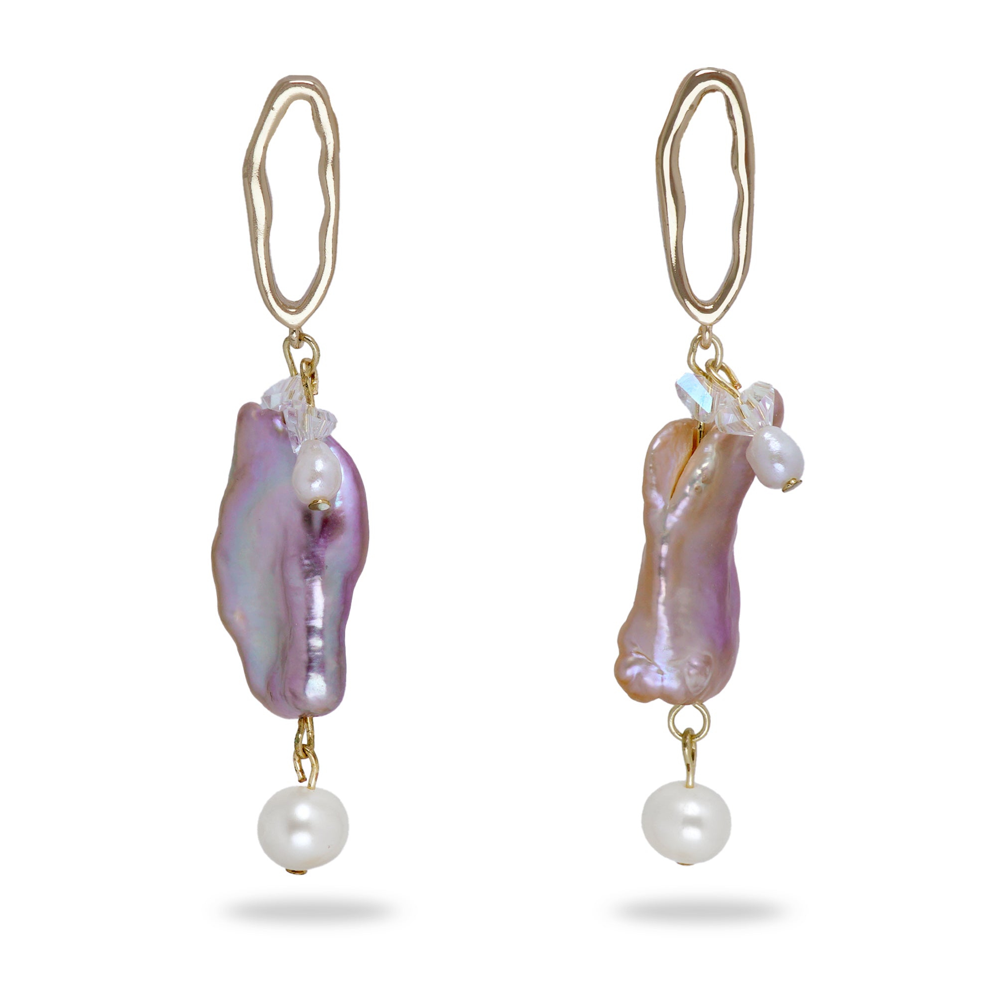 Purple Baroque Drift Drop Earrings