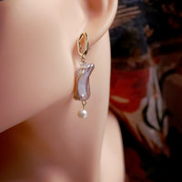 Purple Baroque Drift Drop Earrings