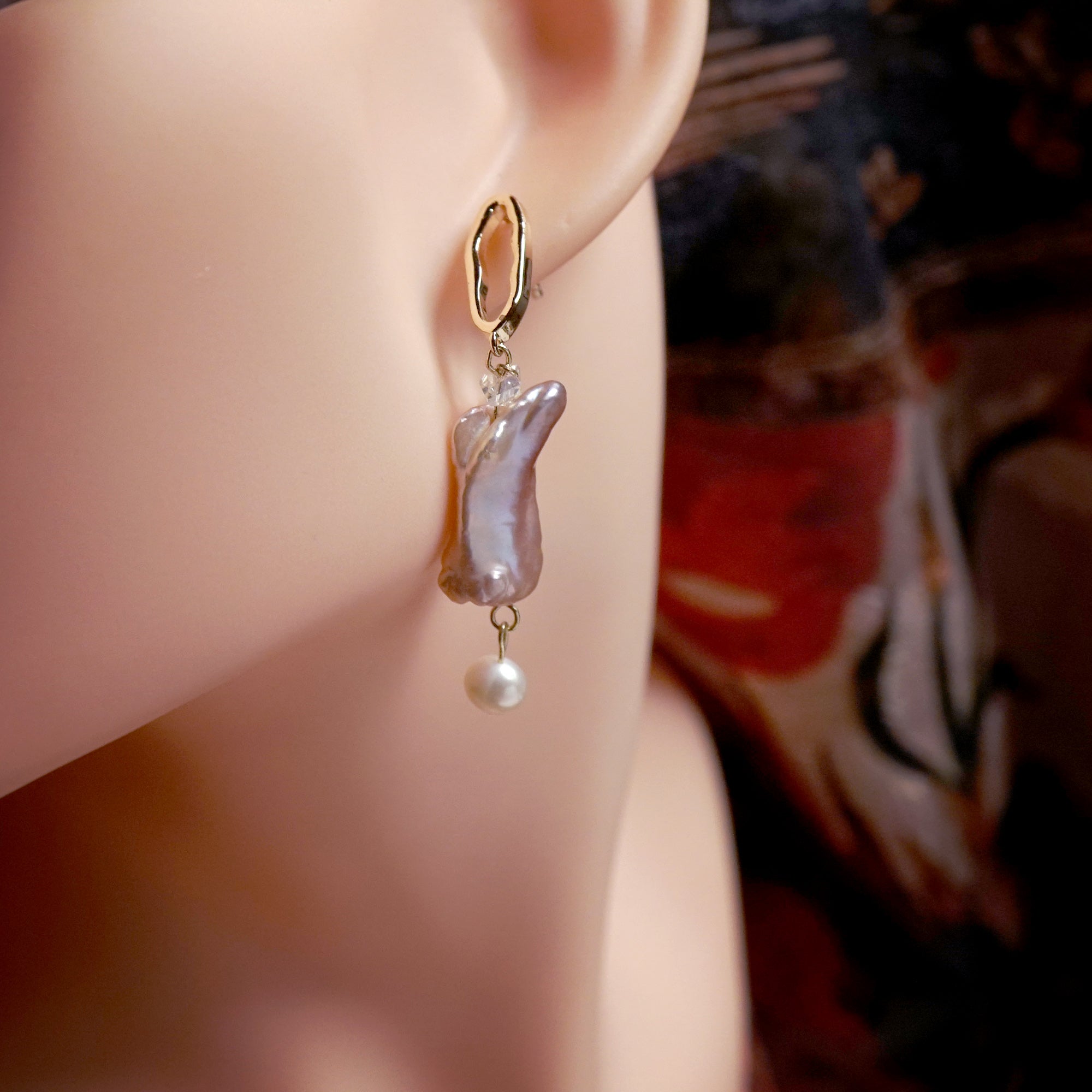 Purple Baroque Drift Drop Earrings