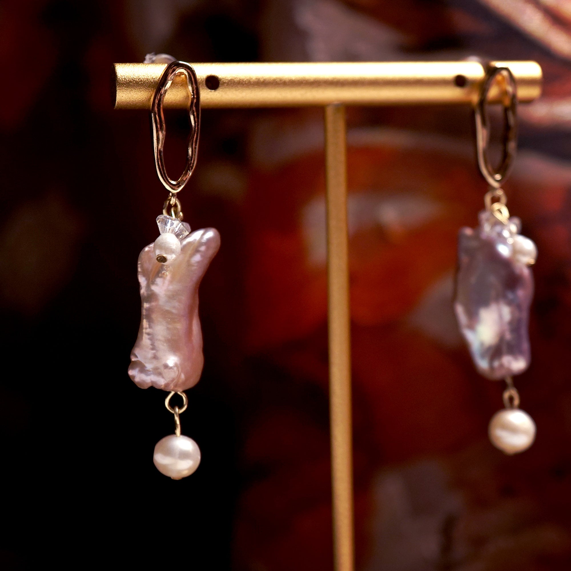 Purple Baroque Drift Drop Earrings