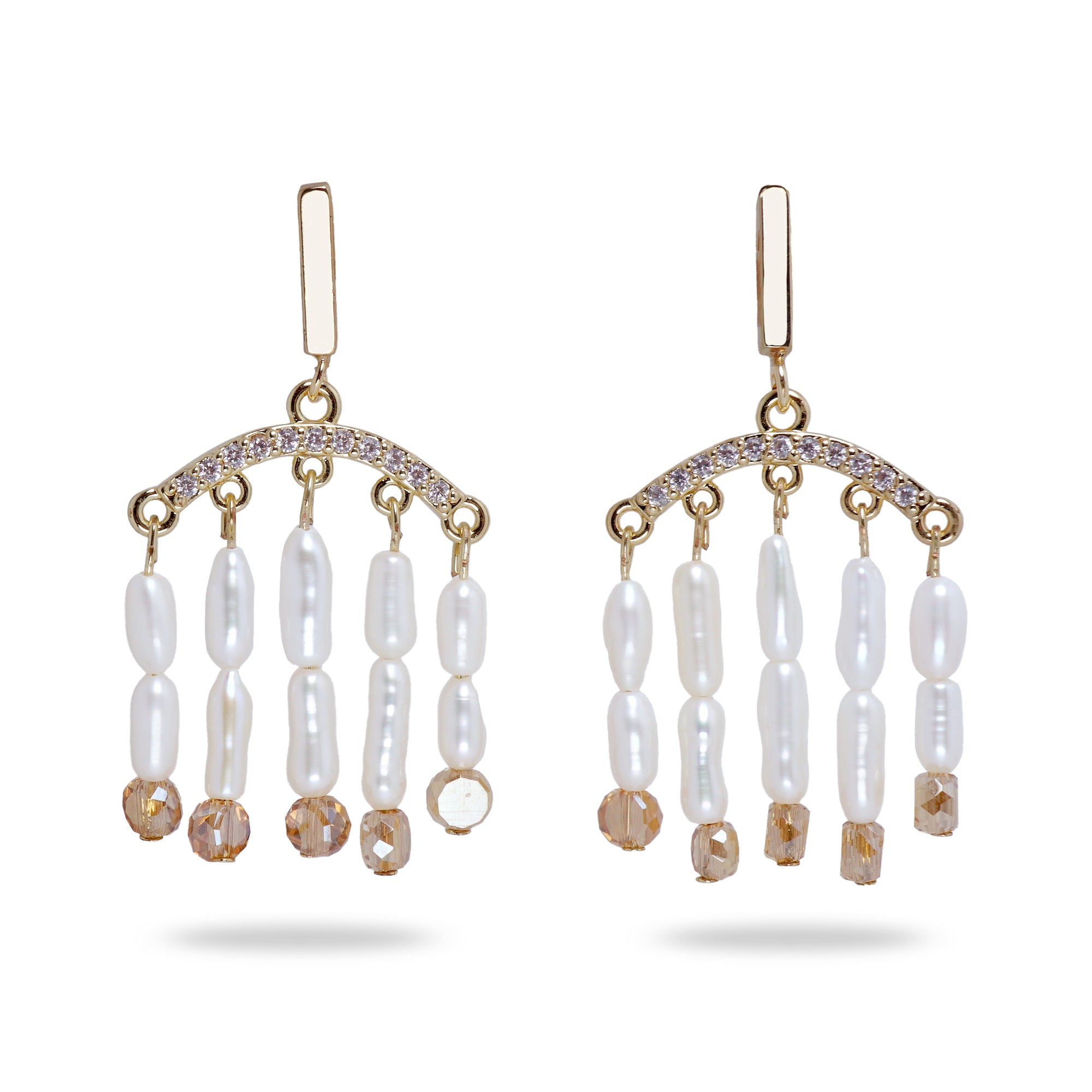 Pearl Fringe Drop Earrings