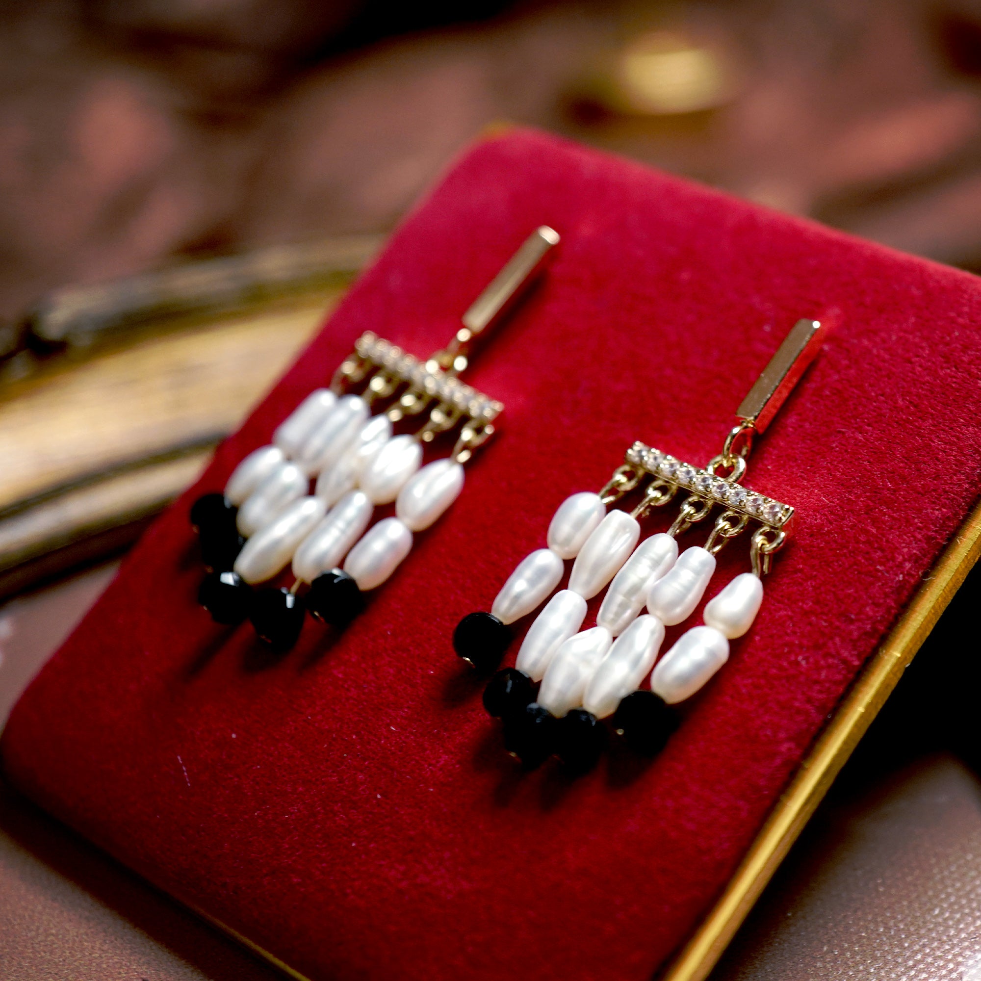 Pearl Cascade Drop Earrings