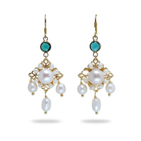 Pearl Bloom Drop Earrings