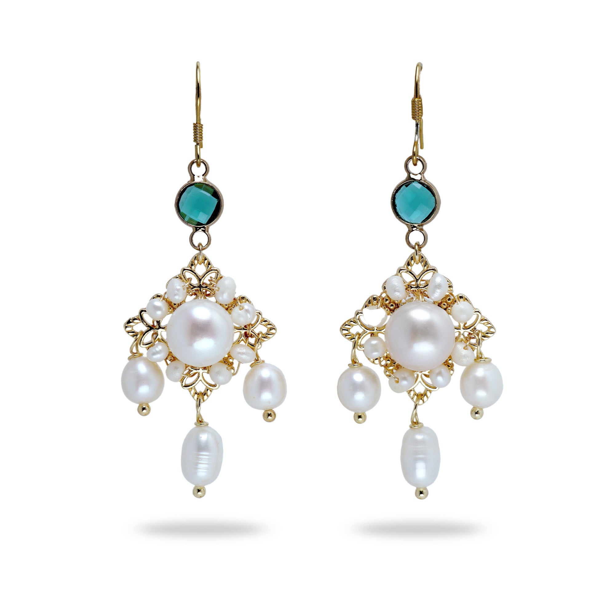 Pearl Bloom Drop Earrings