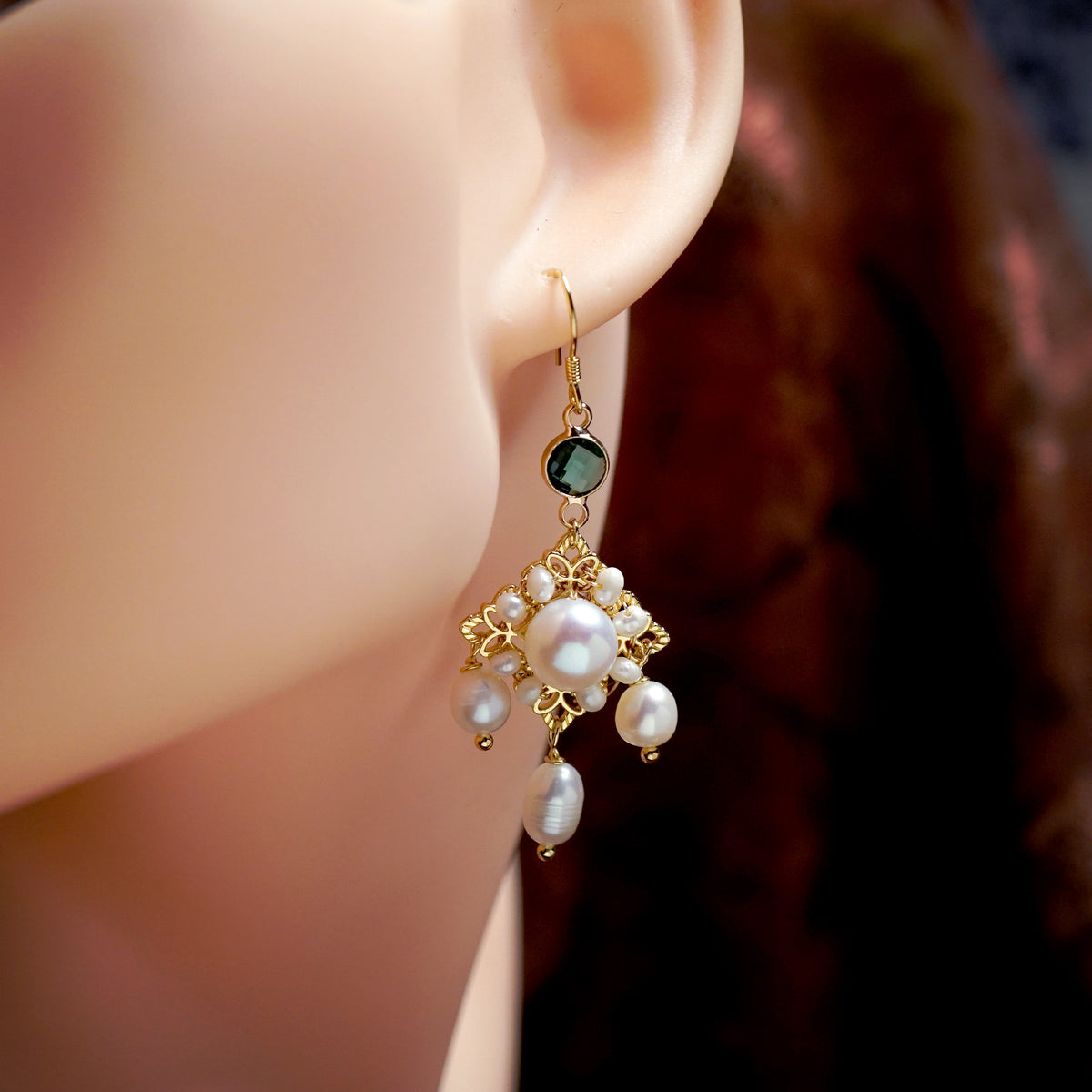 Pearl Bloom Drop Earrings