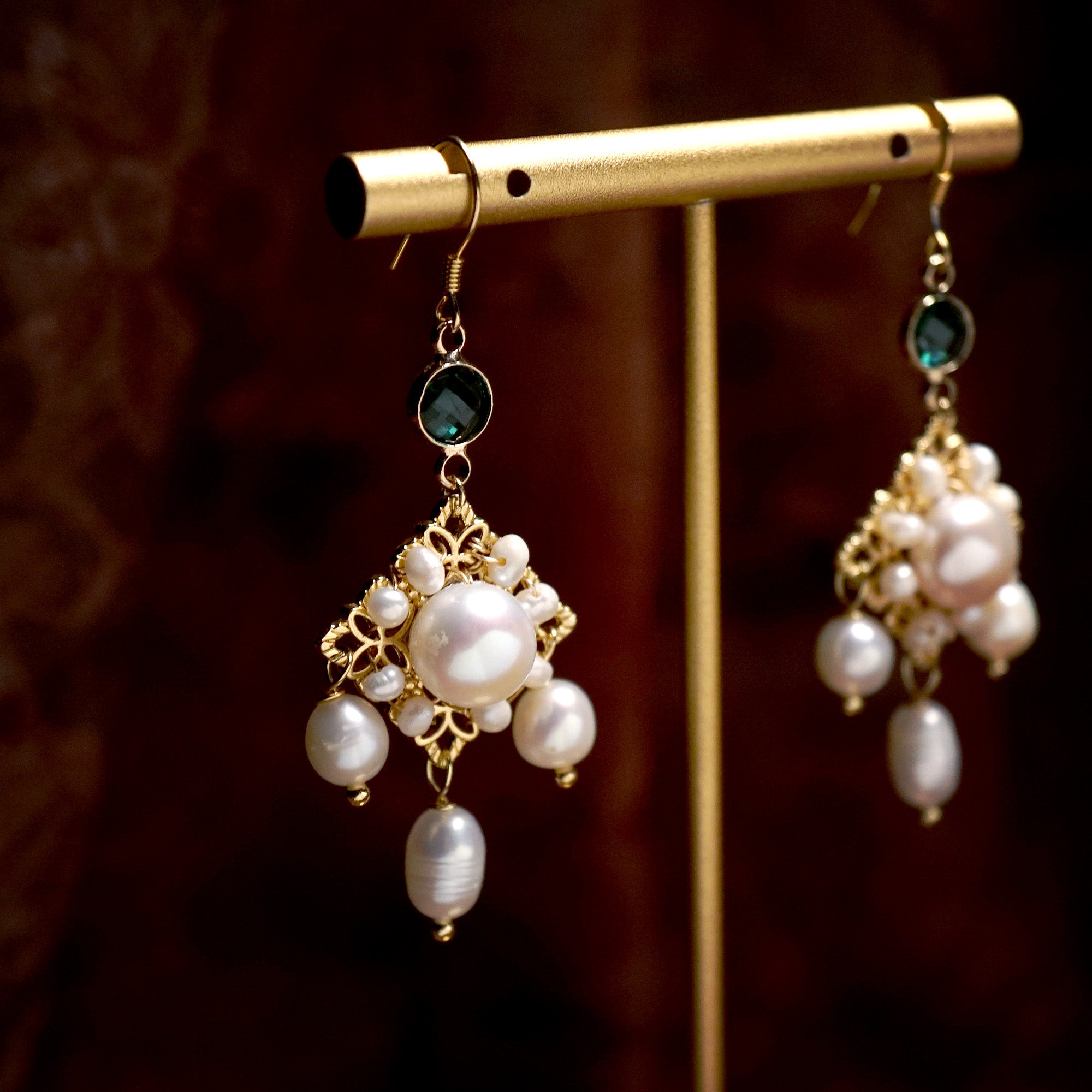 Pearl Bloom Drop Earrings