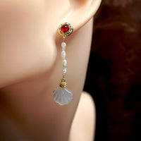 Shell Moon Dangle Earring