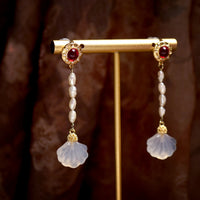Shell Moon Dangle Earring