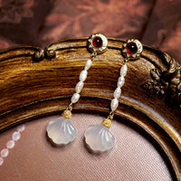 Shell Moon Dangle Earring