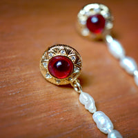 Shell Moon Dangle Earring
