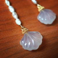 Shell Moon Dangle Earring