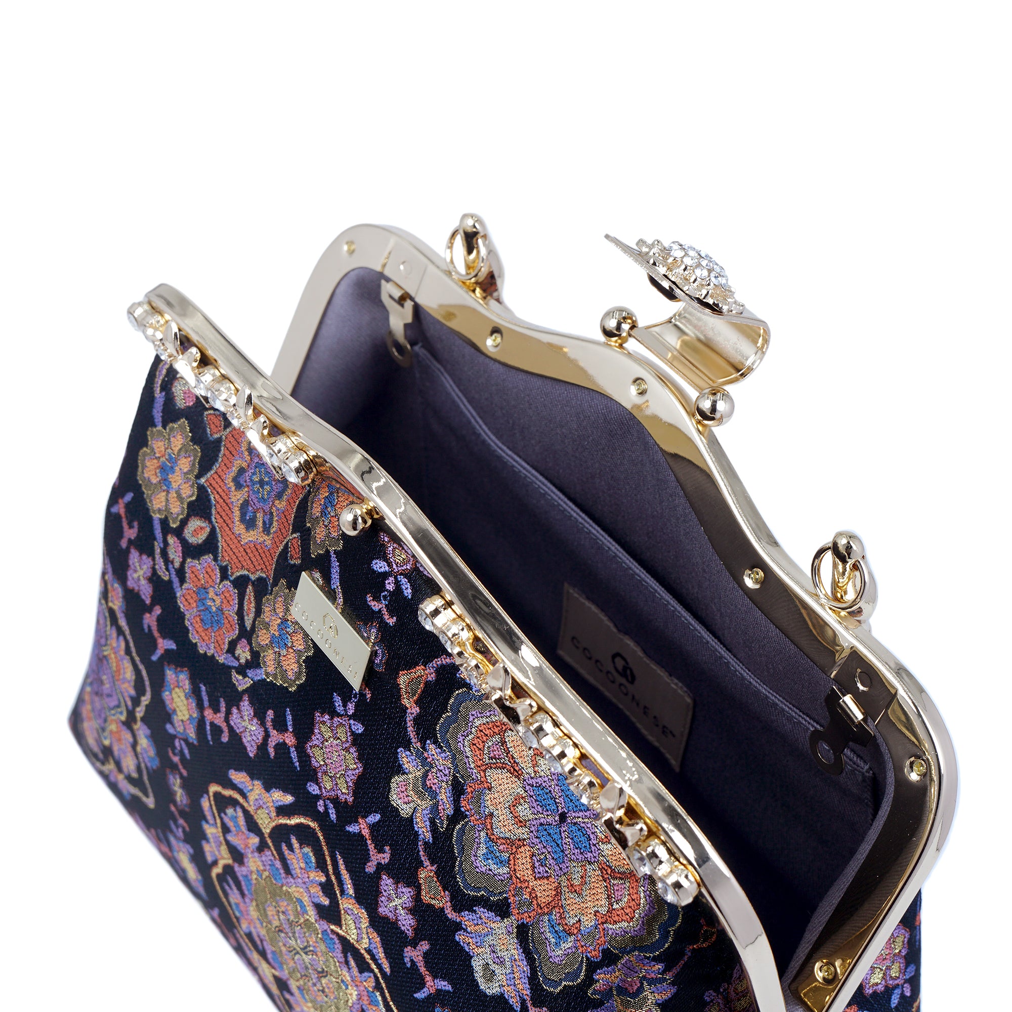 Rhinestone Frame Handbag - Stained Glass