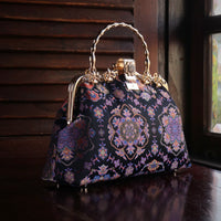 Rhinestone Frame Handbag - Stained Glass